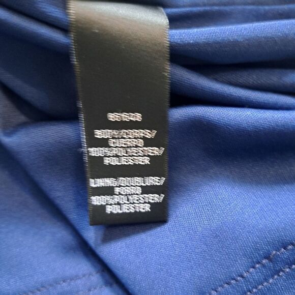 Carmen Marc Valvo Infusion Embroidered Floral Whimsygoth Party Dress Size 8 Navy - Picture 8 of 15